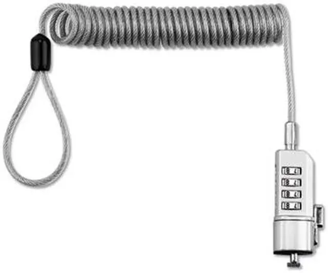 Alt view image 12 of 20 - Compact Combination Laptop Lock, 6 ft Steel Cable 64670