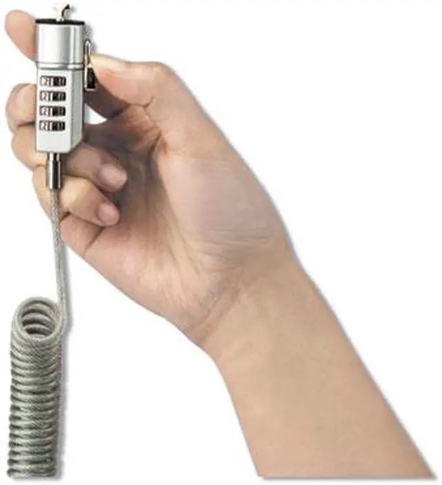 Alt view image 14 of 20 - Compact Combination Laptop Lock, 6 ft Steel Cable 64670