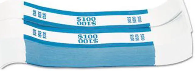 Alt view image 6 of 11 - Coin-Tainer Currency Straps Blue $100 in Dollar Bills 1000 Bands/Pack 400100