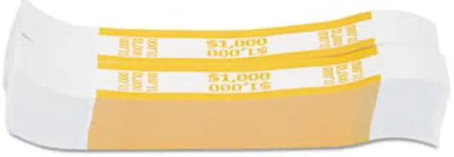 Alt view image 6 of 10 - Coin-Tainer Currency Straps Yellow $1 000 in $10 Bills 1000 Bands/Pack 401000