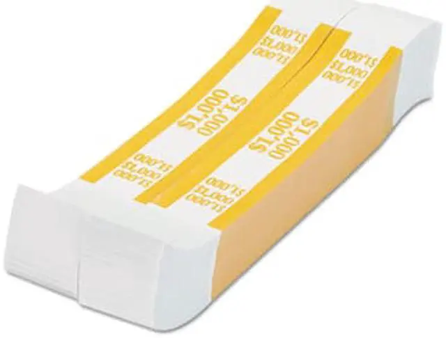 Alt view image 7 of 10 - Coin-Tainer Currency Straps Yellow $1 000 in $10 Bills 1000 Bands/Pack 401000