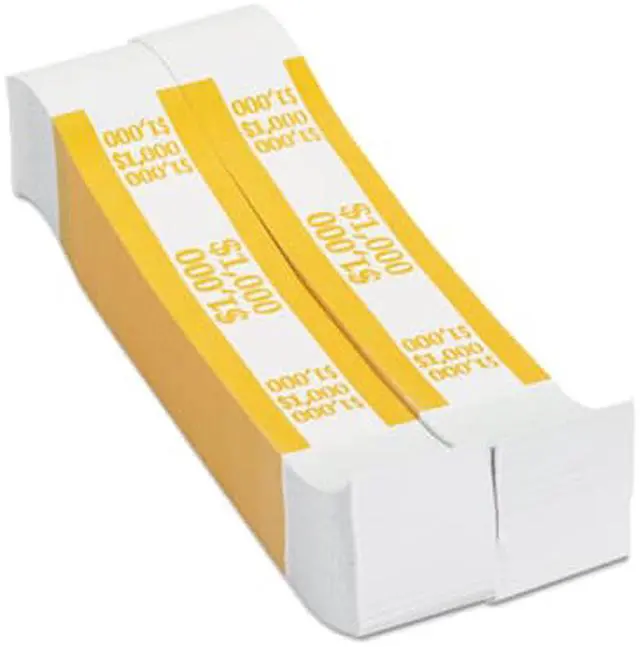 Alt view image 8 of 10 - Coin-Tainer Currency Straps Yellow $1 000 in $10 Bills 1000 Bands/Pack 401000