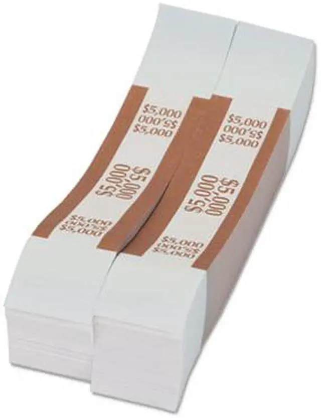 Alt view image 5 of 8 - Coin-Tainer Currency Straps Brown $5 000 in $50 Bills 1000 Bands/Pack 405000
