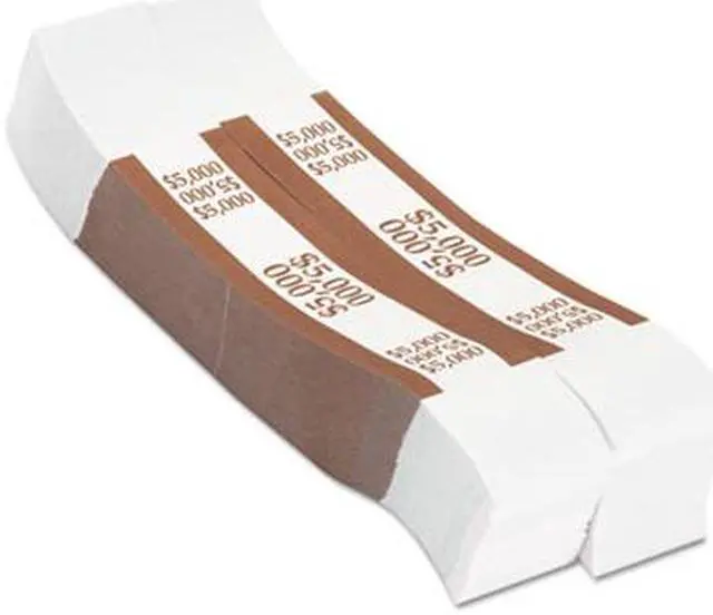 Alt view image 6 of 8 - Coin-Tainer Currency Straps Brown $5 000 in $50 Bills 1000 Bands/Pack 405000