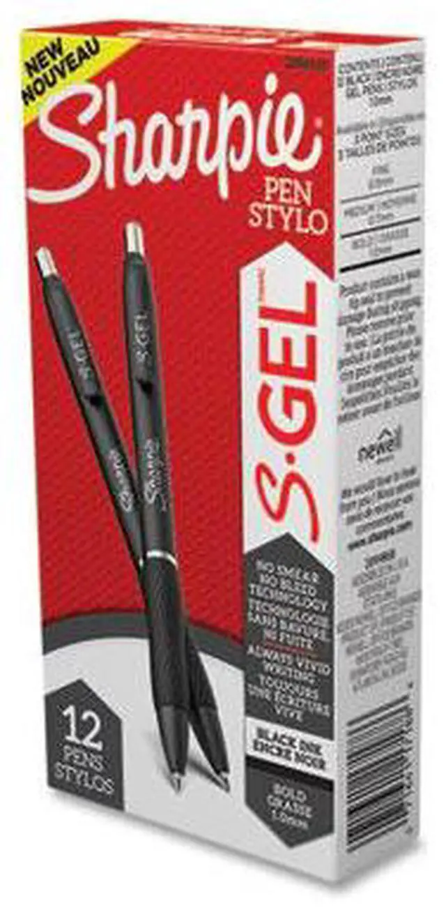 Alt view image 5 of 13 - Sharpie S-Gel S-Gel Retractable Gel Pen Bold 1 mm BLK Ink 2096149