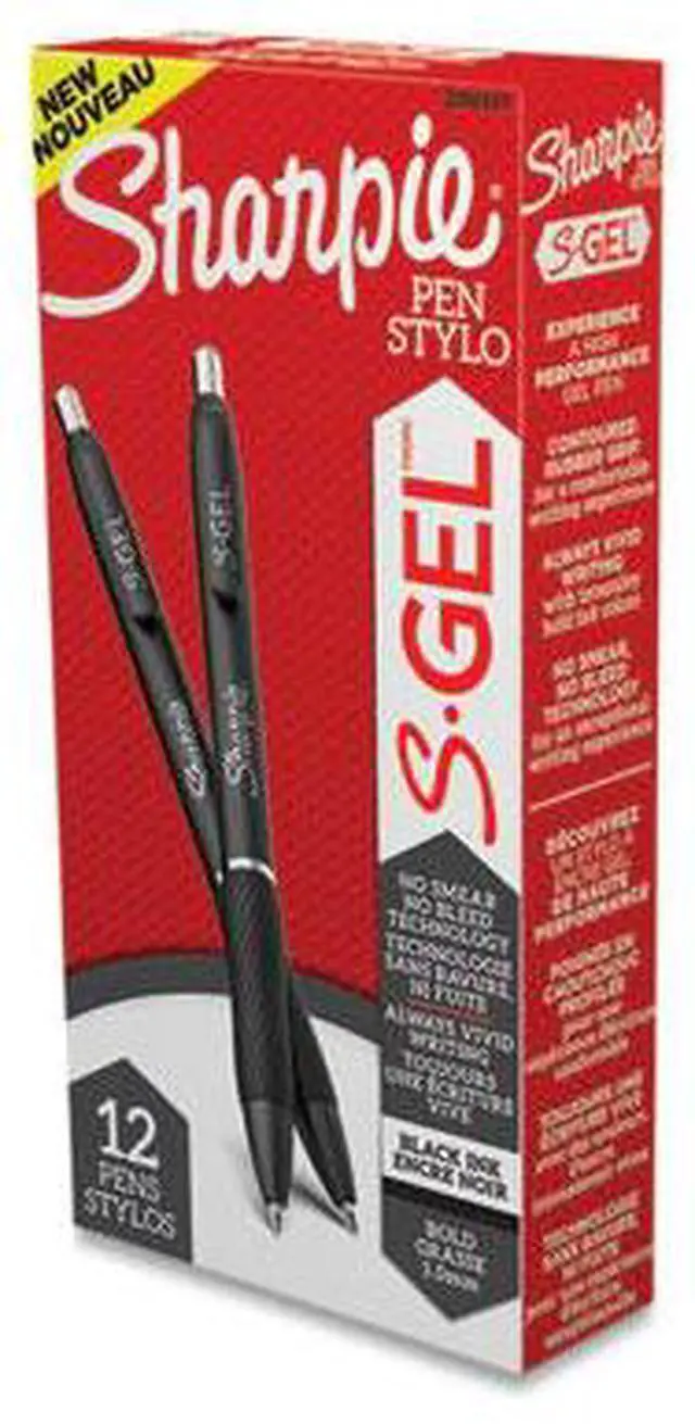 Alt view image 4 of 13 - Sharpie S-Gel S-Gel Retractable Gel Pen Bold 1 mm BLK Ink 2096149