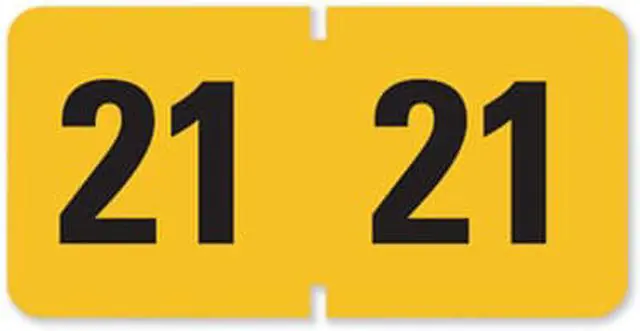 Alt view image 9 of 13 - Year 2021 End Tab Folder Labels, 1.5 x 0.75, Yellow/Black, 500 Labels/Roll 68321