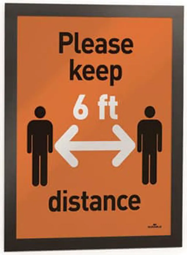 Alt view image 16 of 20 - Durable Duraframe Sign Holder, 5 1/2 X 8 1/2, Black Frame, 2/Pack 491301