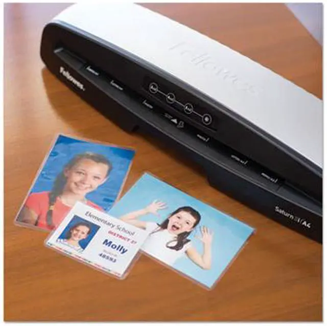 Alt view image 9 of 14 - Fellowes 52015 Laminating Pouches, 5 mil, 2 5/8 x 3 3/8, 100 per Pack