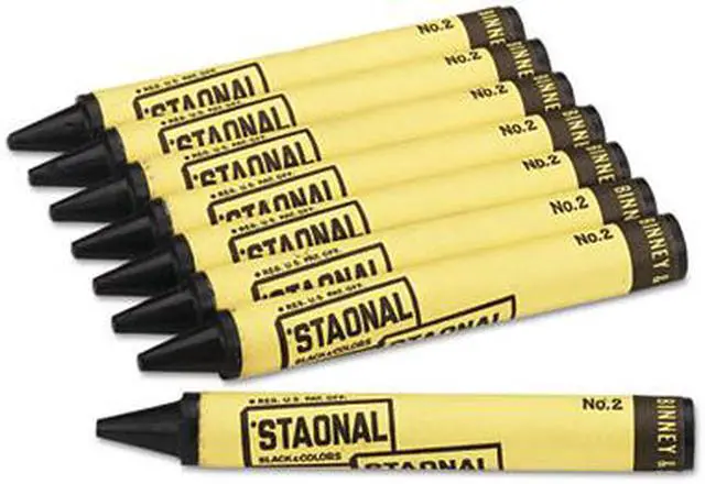Alt view image 13 of 13 - Crayola Staonal Marking Crayons, Black, 8/Box 5200023051
