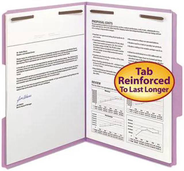 Alt view image 6 of 11 - Smead Folder,Ltr,Fastnr,1/3c,Lv 12440