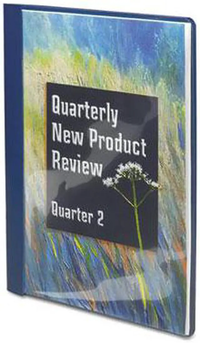 Alt view image 4 of 12 - Smead Poly Report Cover Tang Clip Letter 1/2" Capacity Clear/Dark Blue 25/Box