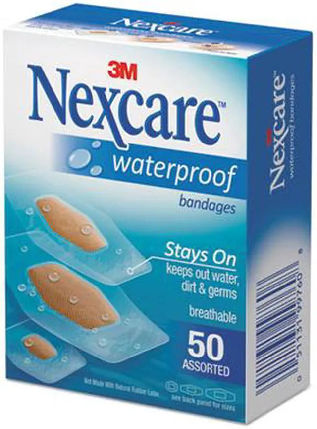 Alt view image 19 of 20 - 3m Nexcare Waterproof, Clear Bandages, Assorted Sizes, 50/Box 43250