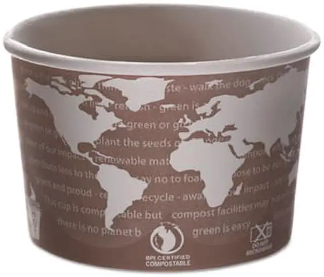 Alt view image 7 of 7 - World Art PLA-Laminated Soup Containers, 1-Comp, Gray/White, 8oz, 500/
