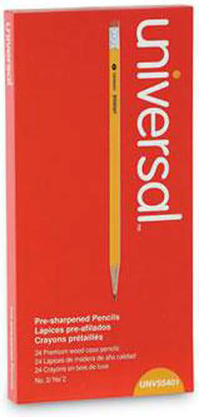 Alt view image 5 of 13 - Universal #2 Pre-Sharpened Woodcase Pencil HB #2 Yellow Barrel 24/Pack 55401