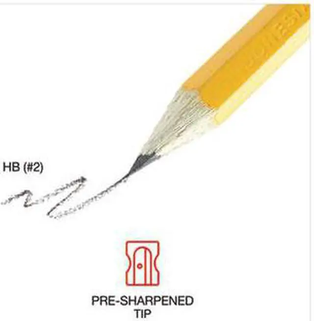 Alt view image 7 of 13 - Universal #2 Pre-Sharpened Woodcase Pencil HB #2 Yellow Barrel 24/Pack 55401