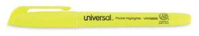 Alt view image 7 of 16 - Universal Pocket Clip Highlighter Chisel Tip Fluorescent Yellow Ink 36/Pack 08856