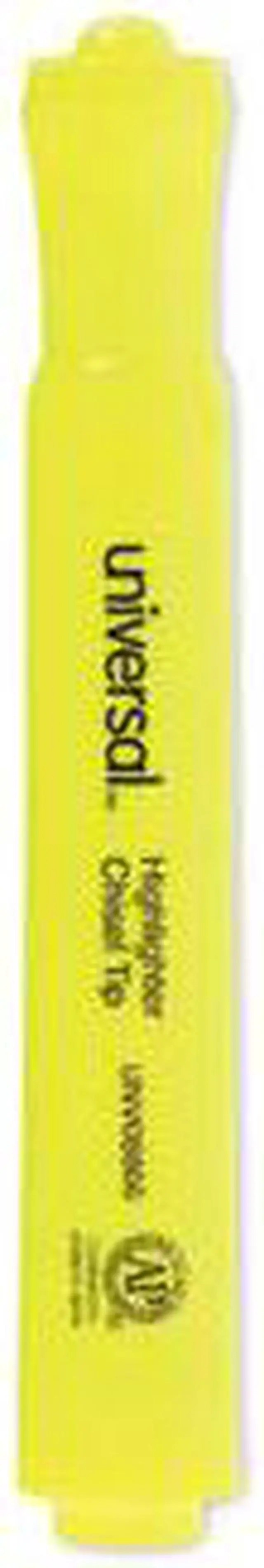 Alt view image 5 of 19 - Universal Desk Highlighter Chisel Tip Fluorescent Yellow 36/Pack 08866