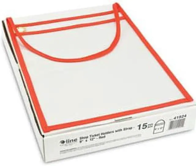Alt view image 10 of 19 - C-Line Shop Ticket Holder w/ Strap 9"Wx12"H 15/BX Red 41924
