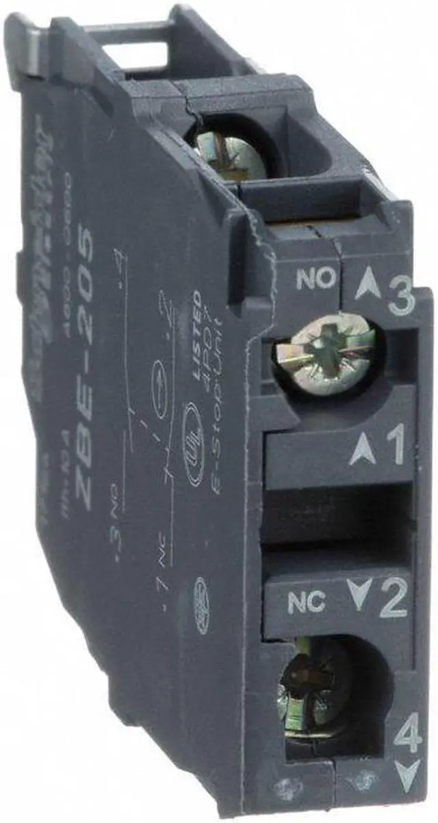 Alt view image 2 of 2 - SCHNEIDER ELECTRIC ZBE205 Contact Block,1NO + 1NC Slow Break,22mm