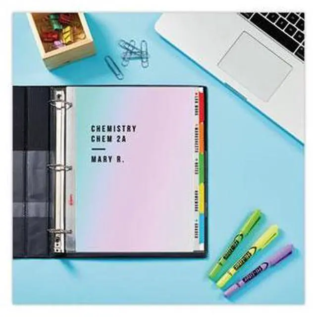 Alt view image 15 of 16 - Avery Clear View Plastic Dividers with Sheet Protector Multicolor 5-Tab Letter 16740