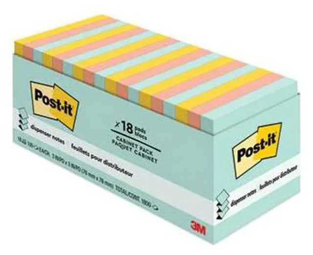 Alt view image 6 of 15 - 3M R33018APCP Post-it Pop-up Notes Original Pop-up Refill, Marseille Collection, 18 / Pack