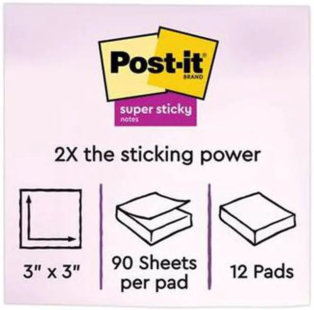 Alt view image 6 of 17 - Post-It Notes Super Sti Pads,Ss,Notes,3"x3",Miami 65412SSMIA