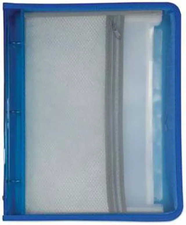 Alt view image 15 of 20 - C-Line Zippered Binder with Expanding File 10.88" x 1.5" Bright Blue 48115
