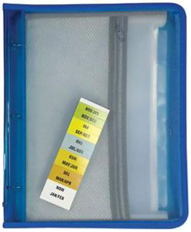 Alt view image 16 of 20 - C-Line Zippered Binder with Expanding File 10.88" x 1.5" Bright Blue 48115