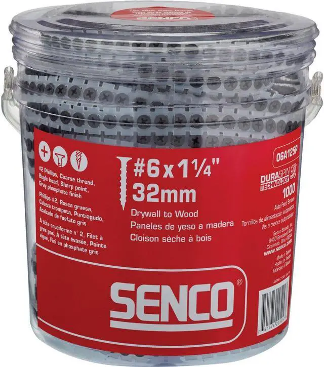 Alt view image 12 of 15 - SENCO 06A125P Screws,1-1/4 In,PK1000