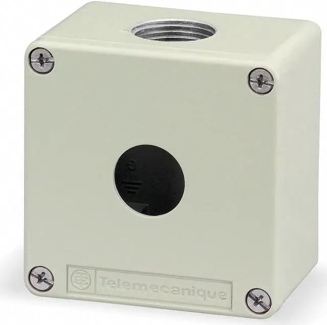 Alt view image 2 of 2 - SCHNEIDER ELECTRIC XAPG19201 Pushbutton Enclosure,22mm,1 Hole,Metal