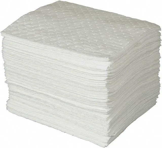 Main image of BRADY SPC500 Sorbent Pad, 20 gal, 15 in x 19 in, Oil, White, Polypropylene
