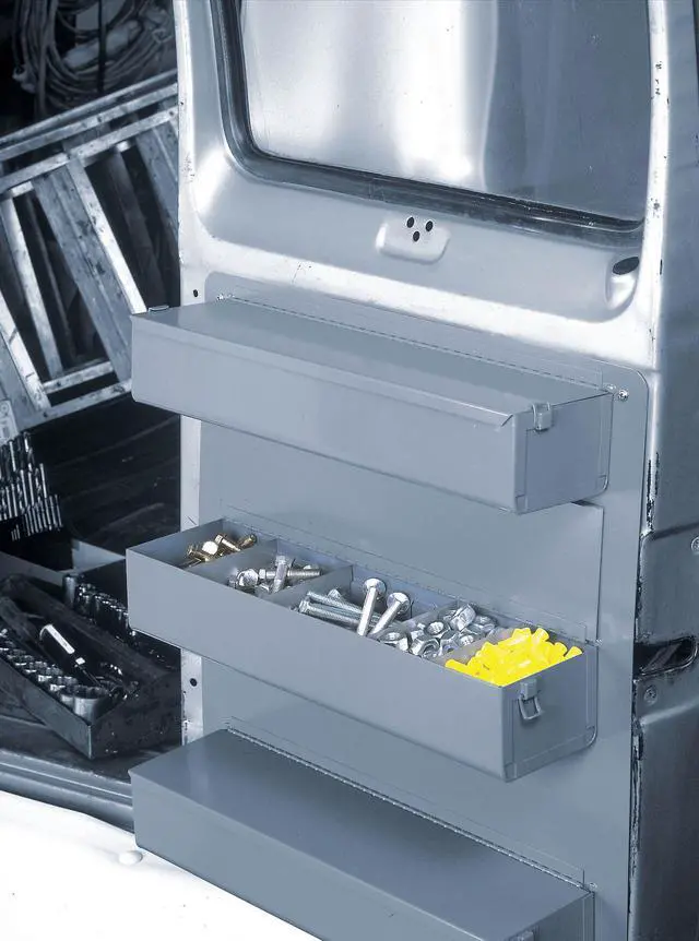 Alt view image 2 of 6 - DURHAM MFG 806-95 20 Gal. Steel Truck/Van Door Storage Tray