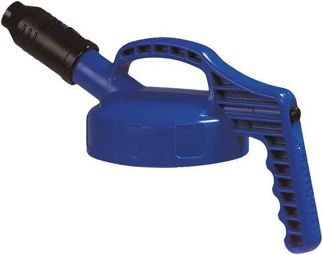 Main image of OIL SAFE 100502 Stumpy Spout Lid,w/1 In Outlet,Blue