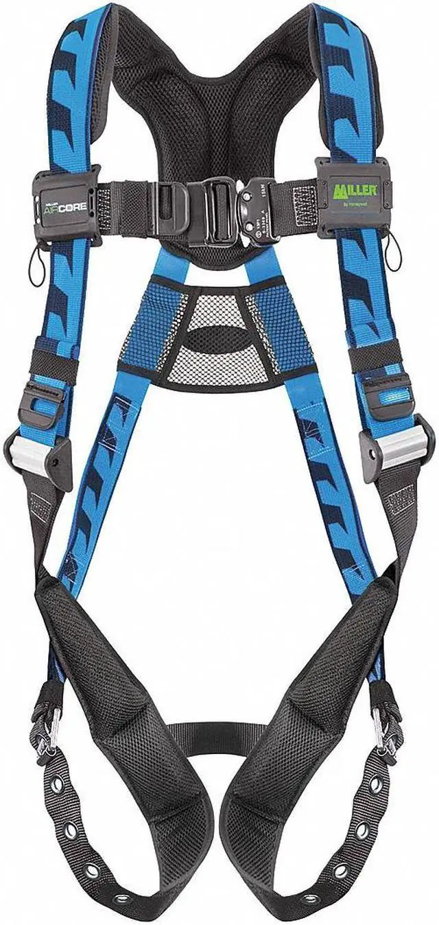 Alt view image 2 of 2 - HONEYWELL MILLER ACA-TB/UBL Full Body Harness, Vest Style, L/XL, Polyester, Blue