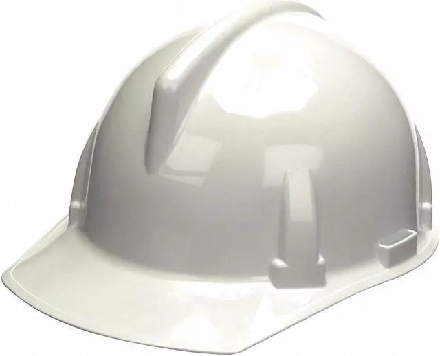 Alt view image 3 of 7 - Hard Hat, Front Brim, Slotted, Ratchet, White