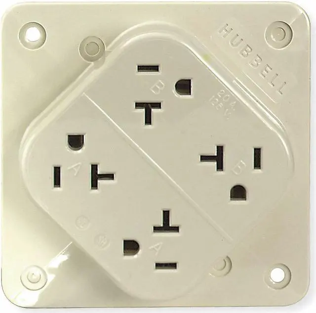 Main image of HUBBELL WIRING DEVICE-KELLEMS HBL420I Straight Blade Receptacle, 5-20R, 20 A,