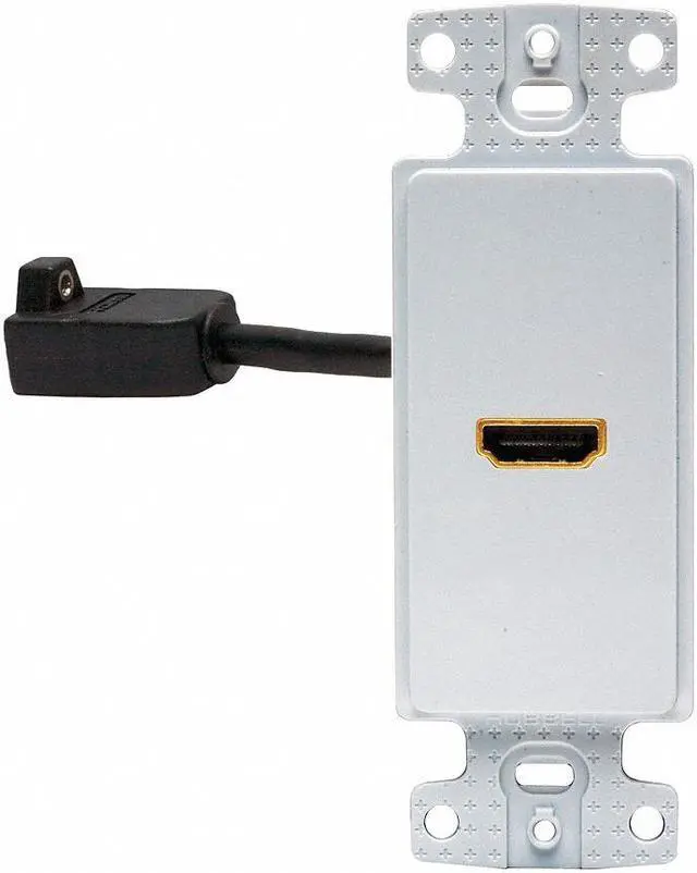 Alt view image 2 of 4 - HUBBELL WIRING DEVICE-KELLEMS NS801W Video Wall Plate and Jack,HDMI,White