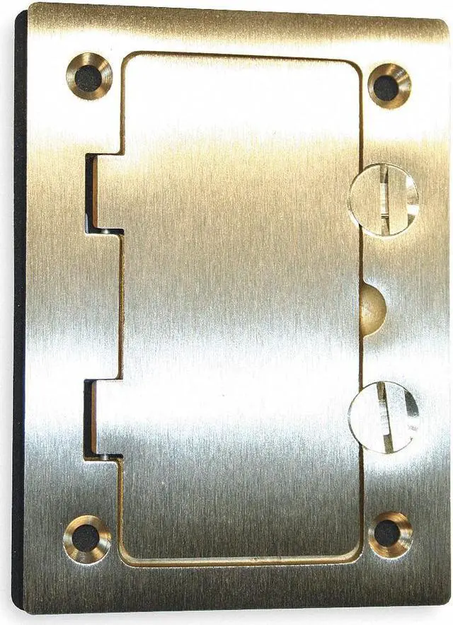 Alt view image 3 of 5 - HUBBELL WIRING DEVICE-KELLEMS S3826 Box Cover, Floor Box Type, 1 Gang, Brass