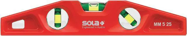 Main image of SOLA LSTFM Torpedo Level,Alum,10 In,Magnetic,Red
