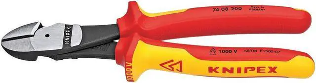 Alt view image 4 of 6 - KNIPEX 74 08 200 SBA 8" High Leverage Diagonal Cutter, Insulated