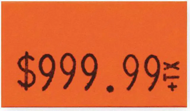 Main image of GARVEY 90945 Pricing Label Kit,1-Line,Red,PK3