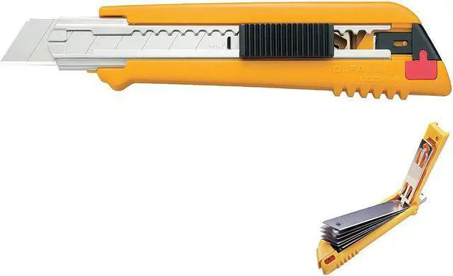Alt view image 3 of 3 - OLFA PL-1 Snap-Off Utility Knife, Snap-Off, Carpeting; Drywall; Wallcovering