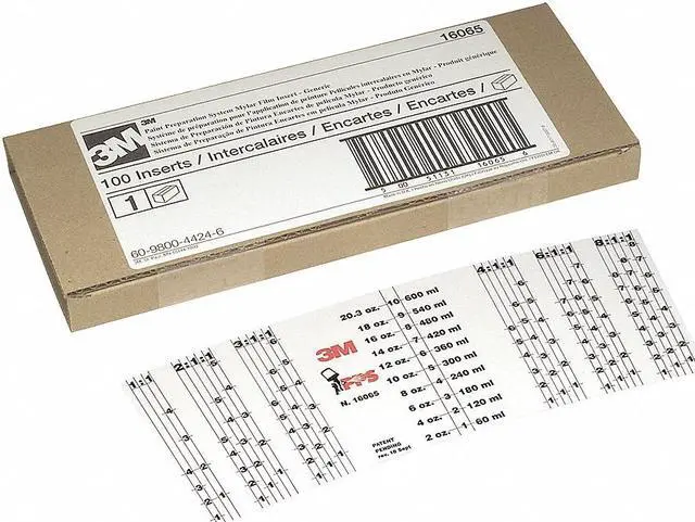 Alt view image 2 of 4 - 3M PPS Mix Ratio Mylar Film Insert 600 mL GENERIC STANDARD Size 100pk 16065