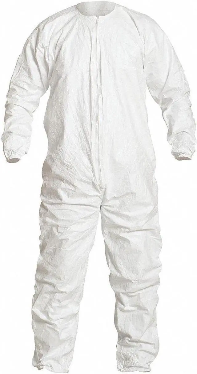 Main image of Dupont Coveralls with Elastic Cuff, Tyvek® IsoClean® Material, White, XL