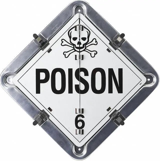 Alt view image 2 of 4 - BRADY 59955 DOT Container Placard, Various DOT Classes, Aluminum, 13-5/8" W x