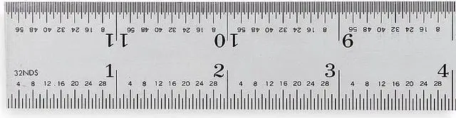 Alt view image 2 of 2 - MITUTOYO 182-121 Steel Rule,Rigid,12 In,8/16/32/64ths