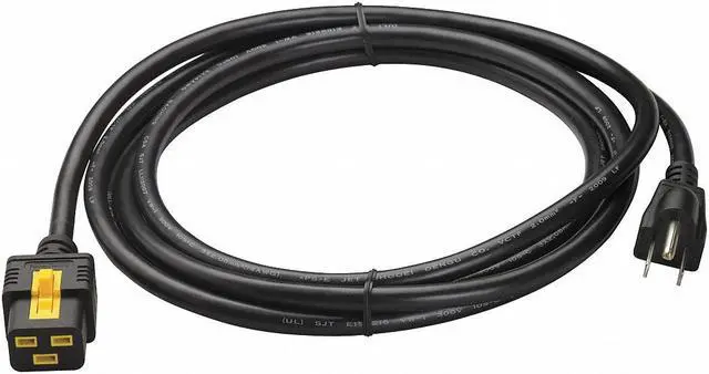 Alt view image 4 of 13 - APC AP8750 Power Cord, 5-15P, IEC C19, 10 ft., Blk, 15A