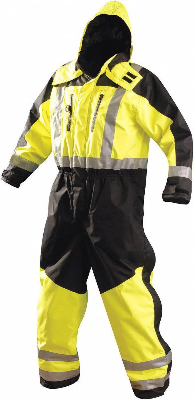Alt view image 3 of 7 - OCCUNOMIX SP-CVL-BYL Coverall,Black/Yellow,L