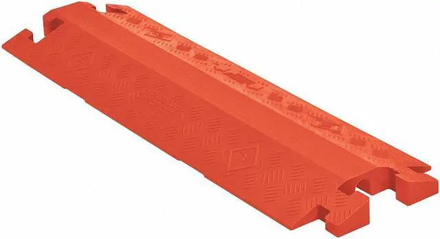 Main image of Checkers Industrial Safety Products CP1X125-GP-DO-O 1.25 in. Polyurethane Heavy-Duty General-Purpose 1-Channel Drop-Over Cable Protector, Orange